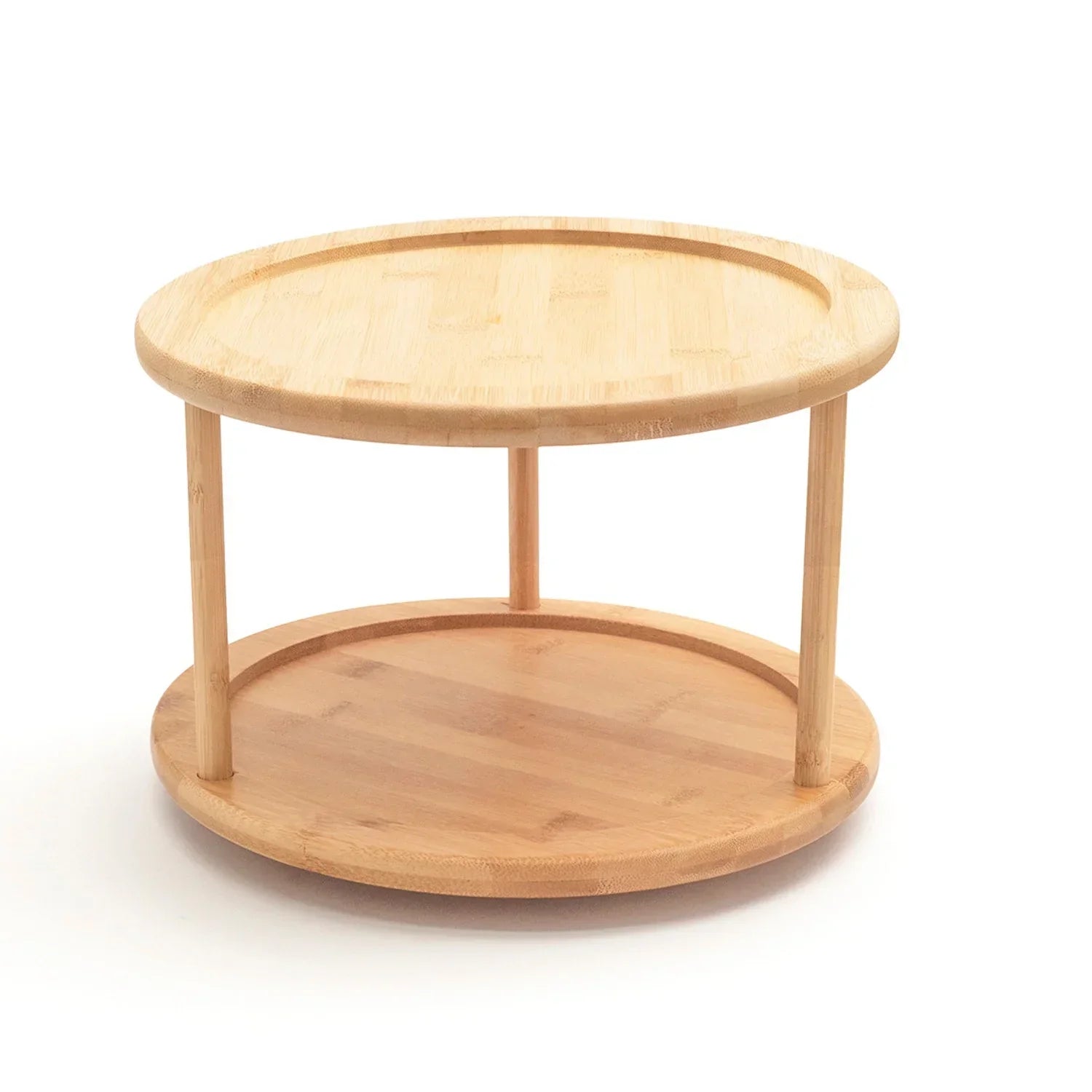 Kit Organizador Giratório 10 Potes Herméticos em vidro 300ml C/ tampa de bambu