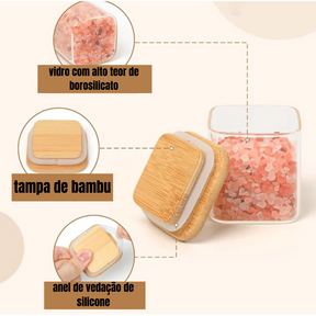 🔥ÚLTIMO DIA DE OFERTA Organiza Gourmet: Kit 15 Potes de Vidro para Temperos + bandeja Organizadora